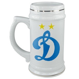 Кружка пивная, керамическая с логотипом Динамо Москва