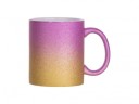 Кружка глиттерная градиент пурпурно-золотистая 330 мл Ювентус